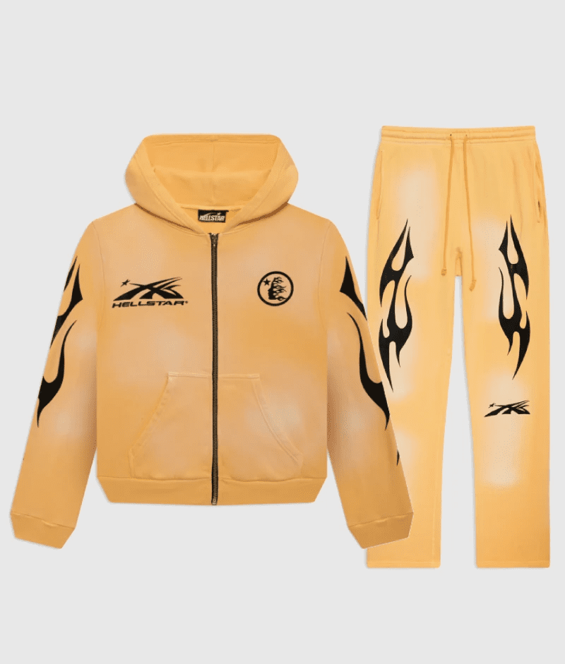 Hellstar Sport Tracksuit Yellow - Image 1