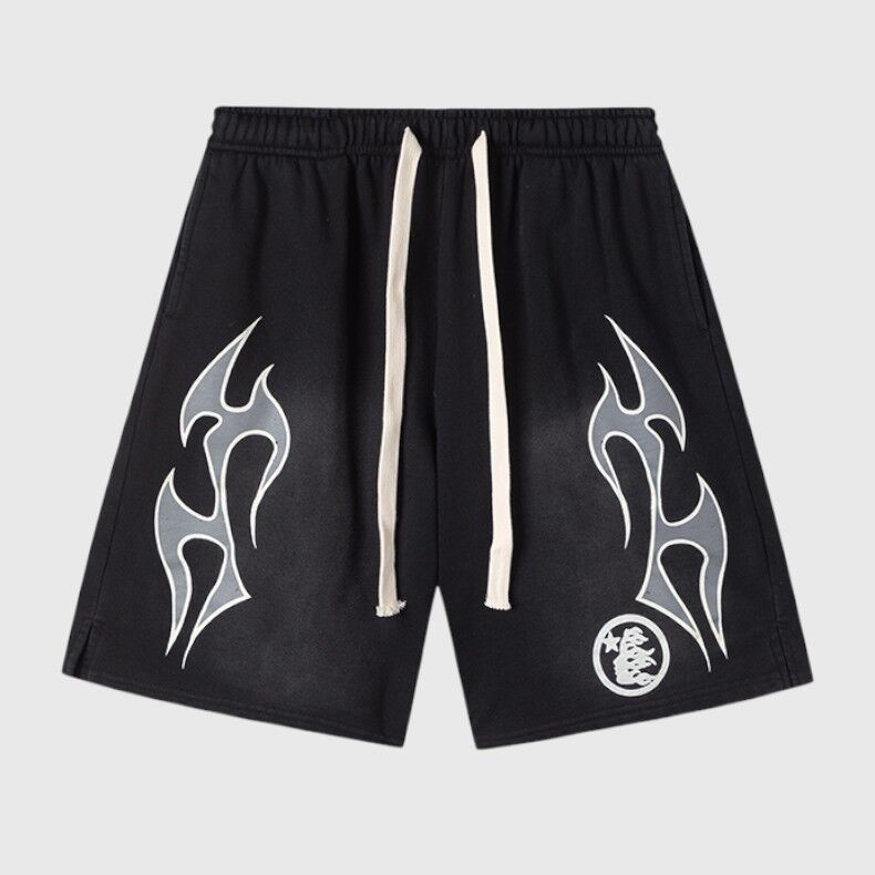 Hellstar Studios Records Shorts Black - Image 1