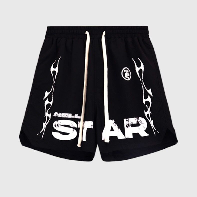 Hellstar Studios Records Star Shorts Black - Image 1