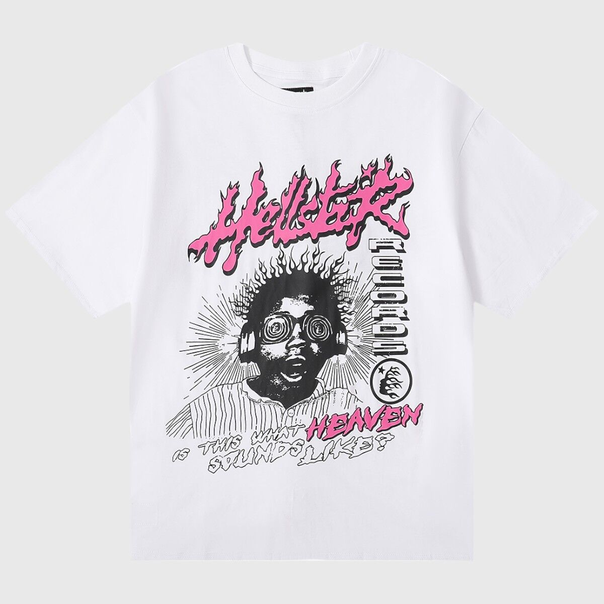 Hellstar Studios Heaven Sounds Like T-Shirt White - Image 1