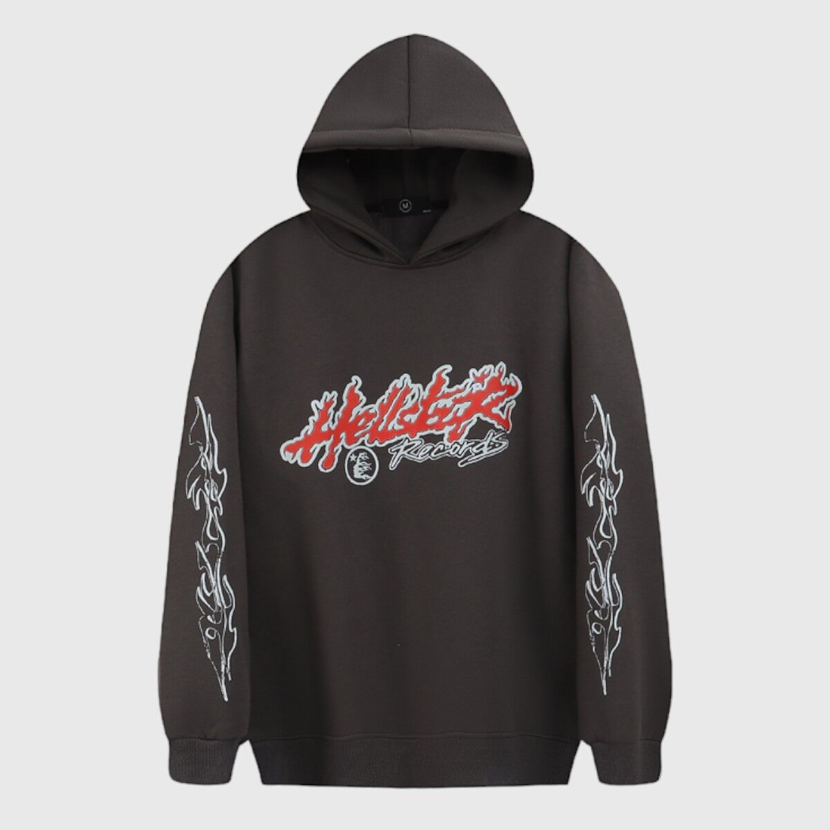 Hellstar Studios Records Hoodie Jet Black - Image 1