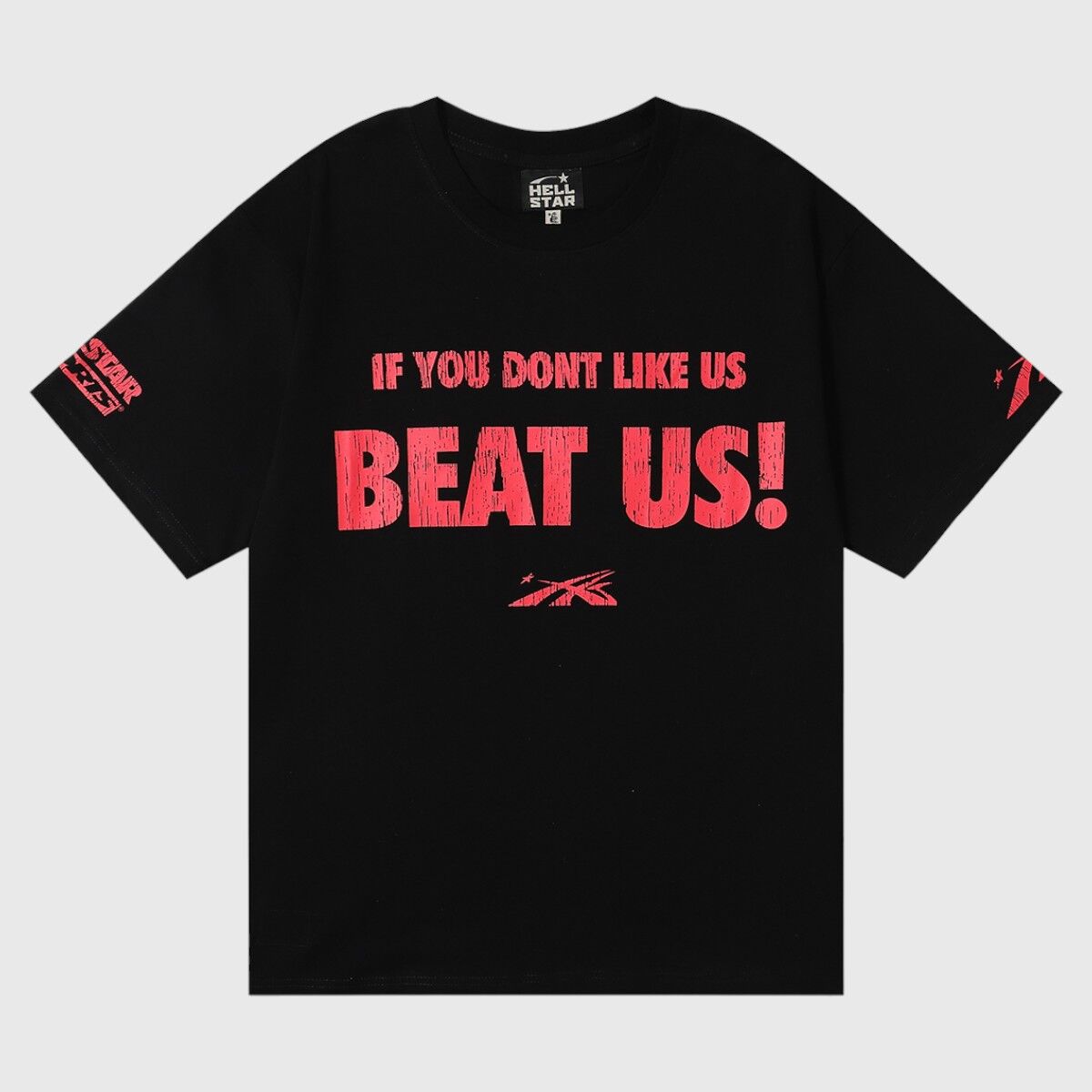 Hellstar Beat Us! T-Shirt Red/Black - Image 1