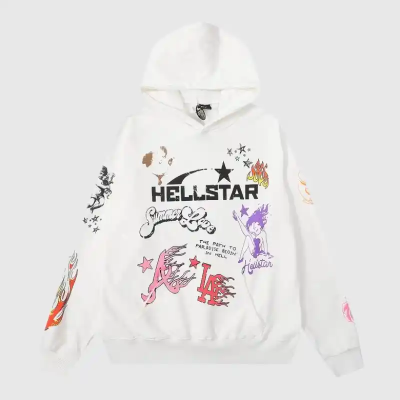 Hellstar-Studios-Summer-Love-Hoodie-White-front-view