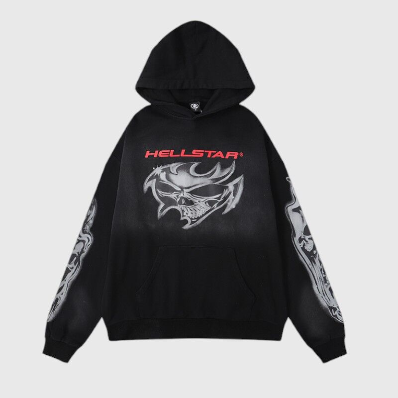 Hellstar Airbrushed Skull Hoodie - Image 1