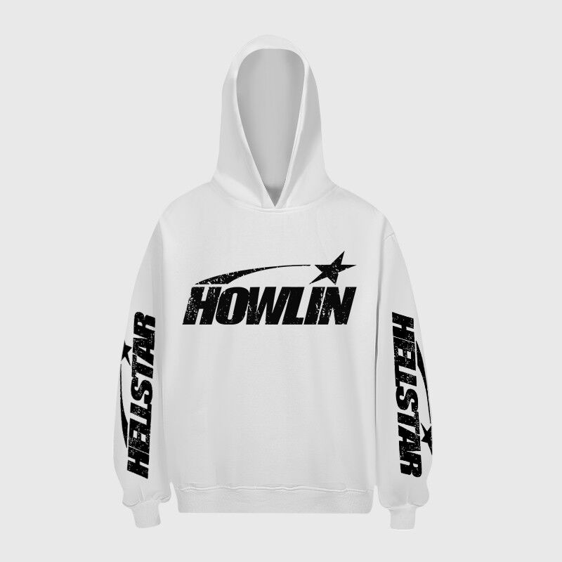Hellstar Howlin Hoodie white front
