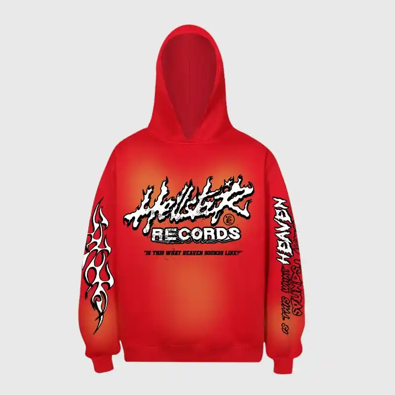 Hellstar Records Pullover Hoodie 'Lava'