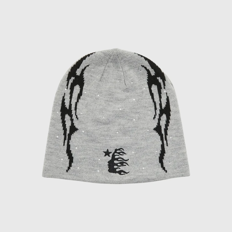 Hellstar Flame Beanie Grey